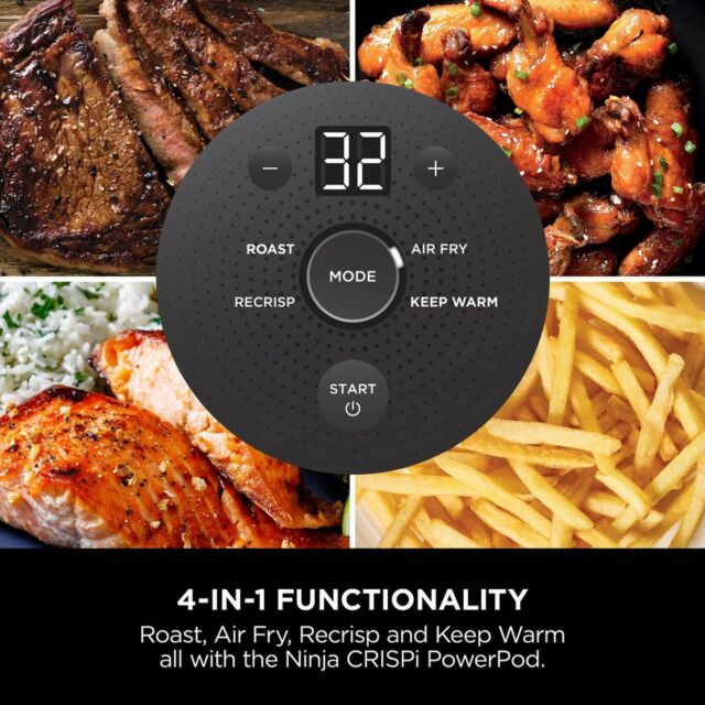 Ninja FN101UKGY CRISPi 4-in-1 Portable Air Fryer - Cyberspace Blue