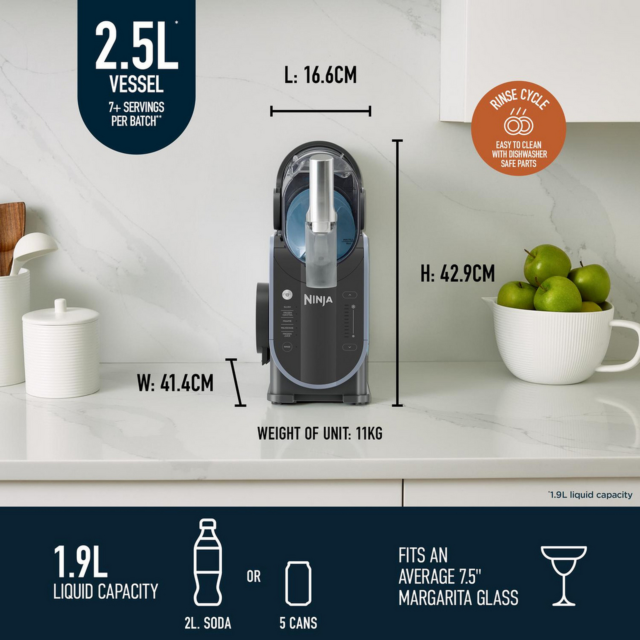 Ninja FS301UK SLUSHi Frozen Drink Maker - Arctic Blue, Grey
