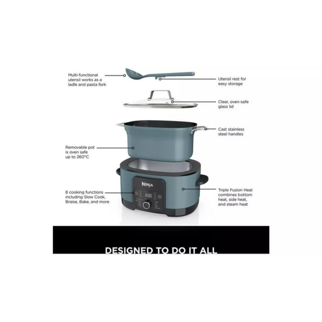 Ninja MC1001UK 42Cm Multi-Cooker - Blue