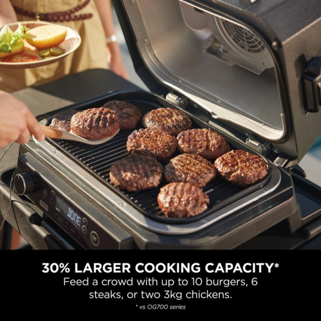 Ninja OG850UK Woodfire Pro Xl Electric Bbq Grill & Smoker - Black/Grey