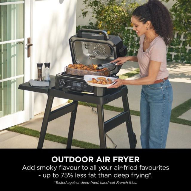 Ninja OG850UK Woodfire Pro Xl Electric Bbq Grill & Smoker - Black/Grey