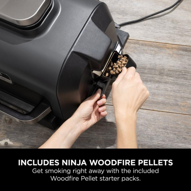 Ninja OG850UK Woodfire Pro Xl Electric Bbq Grill & Smoker - Black/Grey