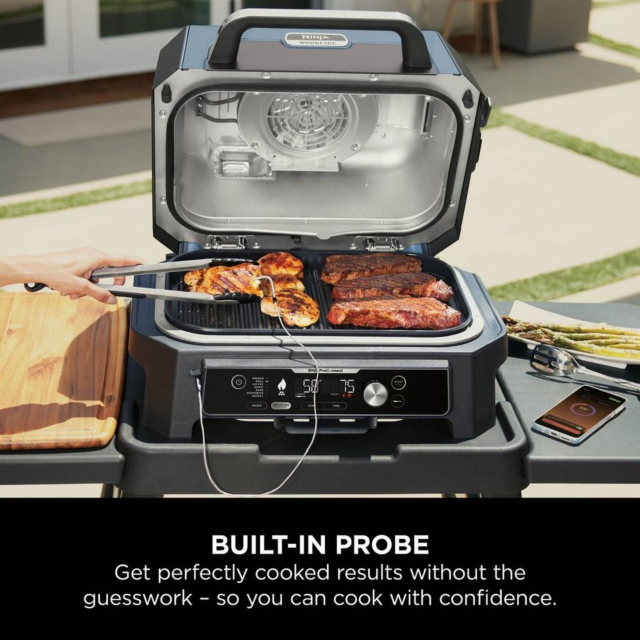 Ninja OG901UK Woodfire Pro Connect Xl Electric Bbq Grill & Smoker - Black/Blue