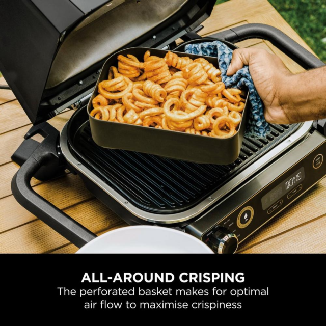 Ninja XSKCRISPBTEUK Woodfire Bbq Combo Crisper Basket - Black