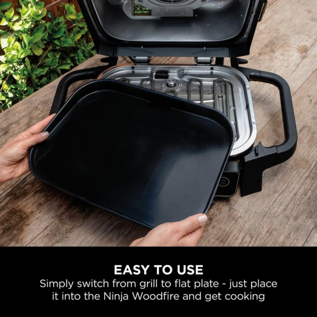Ninja XSKGRIDPLTEUK Woodfire Electric Bbq Flat Plate - Black