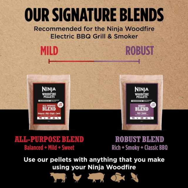 Ninja XSKOGAPBPL2UK Woodfire Pellets, All-Purpose 900g