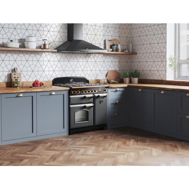 Rangemaster CDL100EIBL/C 100 Cm Electric Induction Classic Deluxe - With Chrome Trim
