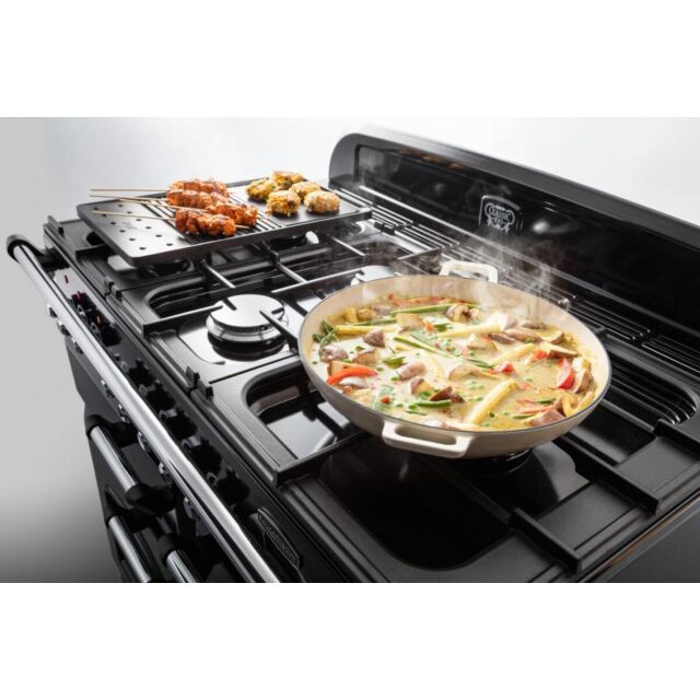 Rangemaster CDL110ECBL/B 110 Cm Electric Ceramic Classic Deluxe - With Brass Trim