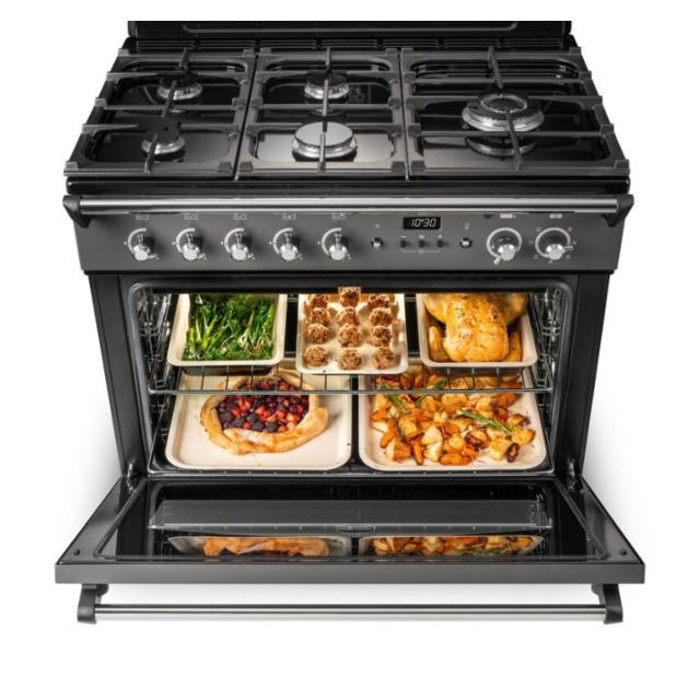Rangemaster CLAS90FXDFF Classic Fx 90 Dual Fuel With Brass Trim