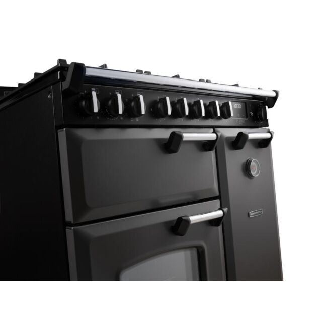Rangemaster CLDLB110EIPSLT-AB1 Classic Deluxe 110 Induction Slate With Antique Brass Trim