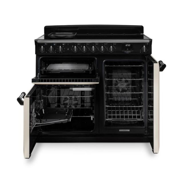 Rangemaster CLDLB110EIPSLT-AB1 Classic Deluxe 110 Induction Slate With Antique Brass Trim