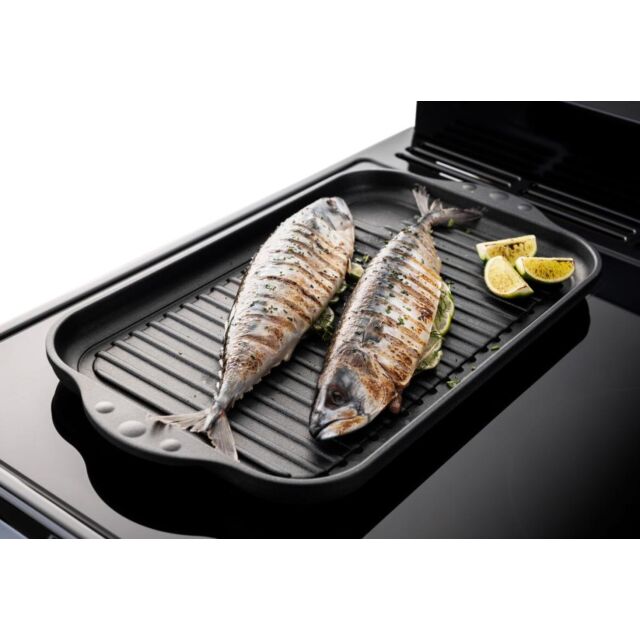 Rangemaster CLDLB110EIPSLT-AB1 Classic Deluxe 110 Induction Slate With Antique Brass Trim
