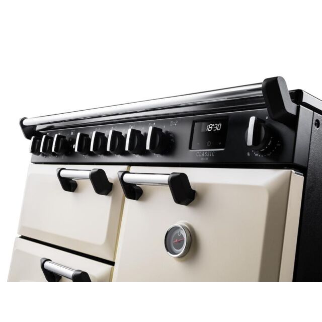 Rangemaster CLDLB110EIPSLT-AB1 Classic Deluxe 110 Induction Slate With Antique Brass Trim