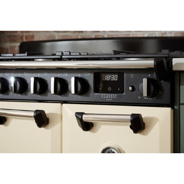 Rangemaster CLDLB110EIPSLT-AB1 Classic Deluxe 110 Induction Slate With Antique Brass Trim