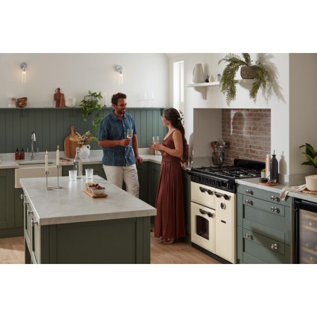 Rangemaster CLDLB110EIPSLT-AB1 Classic Deluxe 110 Induction Slate With Antique Brass Trim