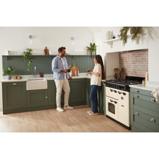 Rangemaster CLDLB110EIPSLT-AB1 Classic Deluxe 110 Induction Slate With Antique Brass Trim