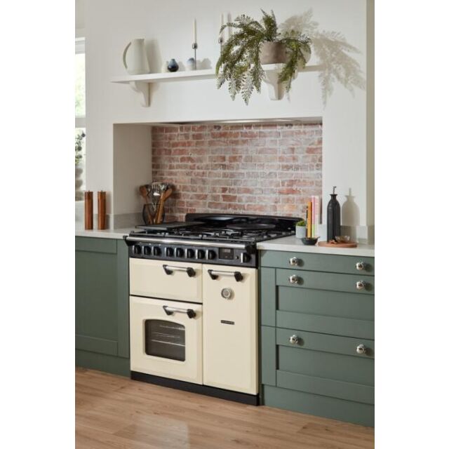 Rangemaster CLDLB110EIPSLT-AB1 Classic Deluxe 110 Induction Slate With Antique Brass Trim