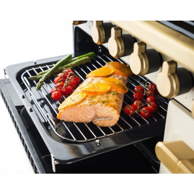 Rangemaster ESDL100EIPPCR/AB1 100Cm Range Cooker Induction Brass Trim