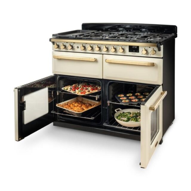 Rangemaster ESDL100EIPPCR/AB1 100Cm Range Cooker Induction Brass Trim