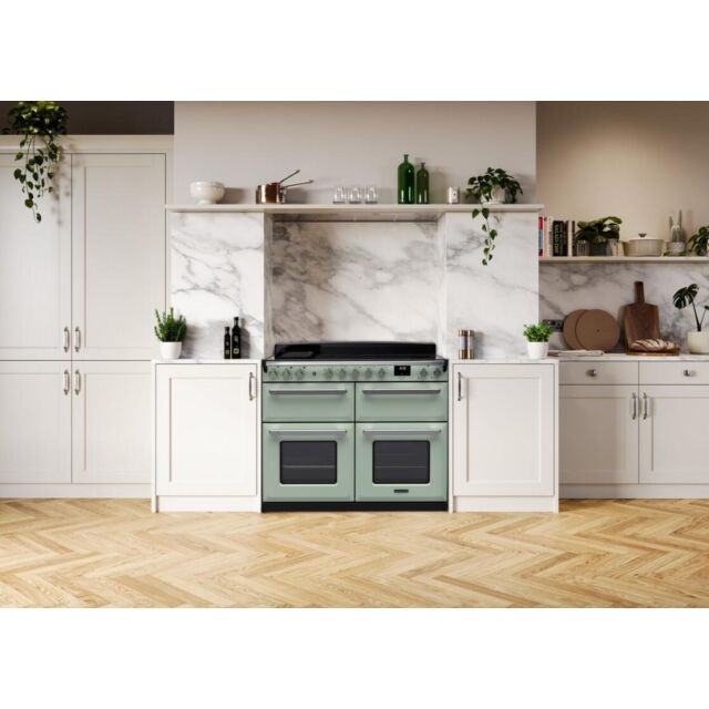 Rangemaster ESDL100EIPPCR/AB1 100Cm Range Cooker Induction Brass Trim