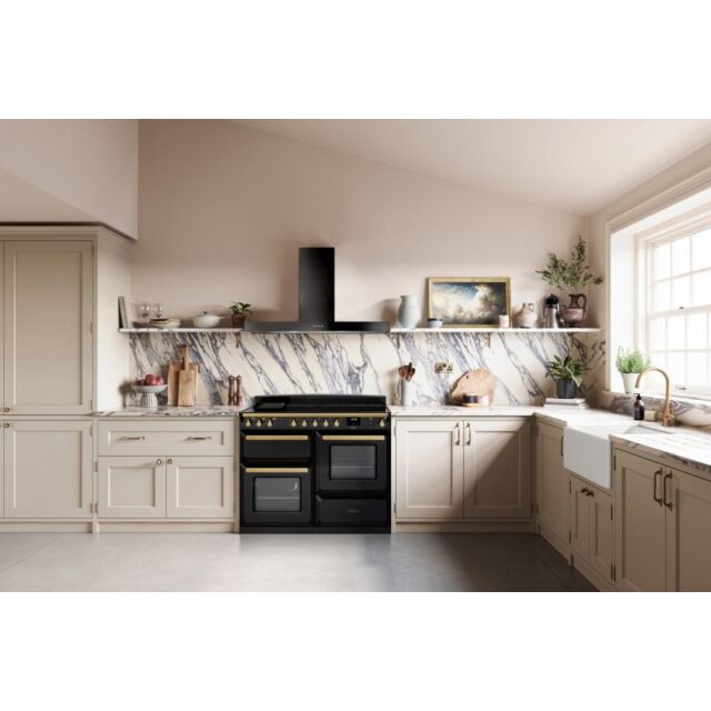 Rangemaster ESDL100EIPPCR/AB1 100Cm Range Cooker Induction Brass Trim