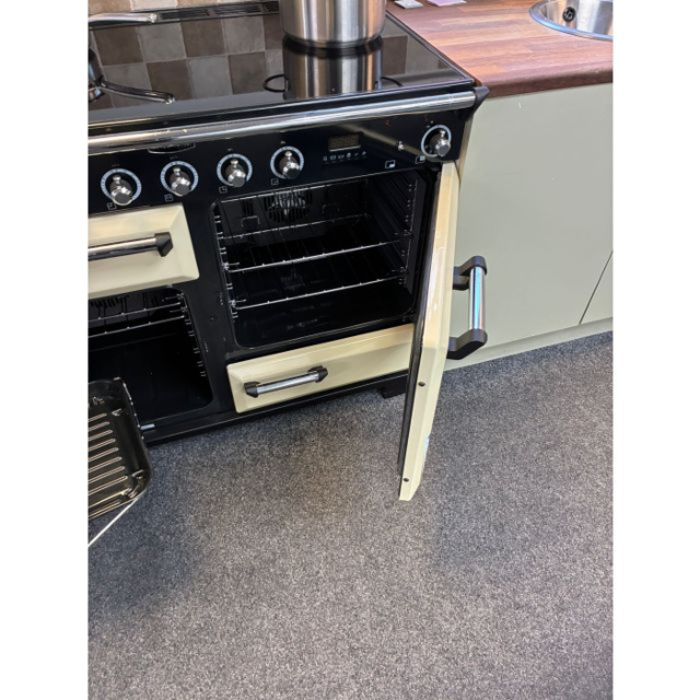 Rangemaster EX-CDL110EICR/C 110 Cm Electric Induction Classic Deluxe - Cream With Chrome Trim