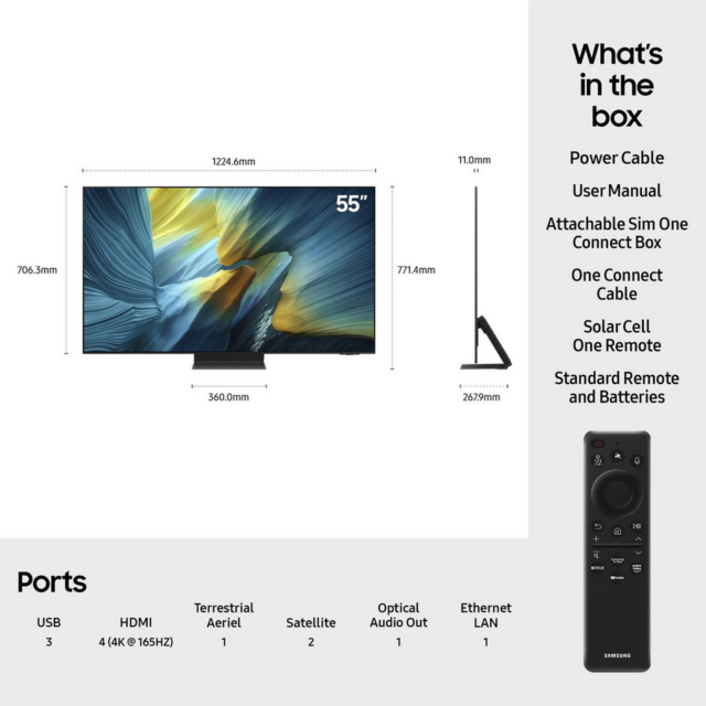 Samsung QE55S95FATXXU 55inch Oled Smart Ai TV