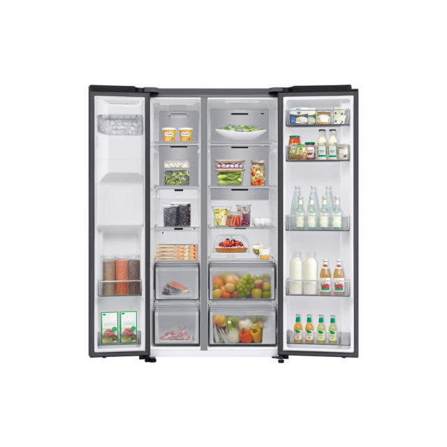 Samsung RS70F66KCFEU 91Cm Side By Side American Fridge Freezer - Black