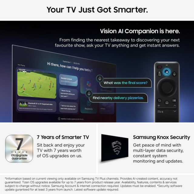 Samsung UE55M70HAKXXU 55inch 4K Mini LED Vision AI Smart TV