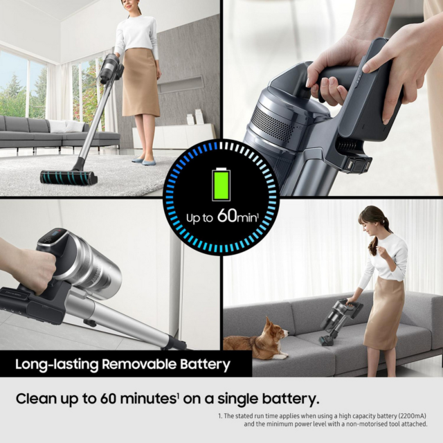 Samsung VS20B75AGR1/EU Jet 75E Pet Cordless Vacuum Cleaner - 60 Minutes Run Time - Mint