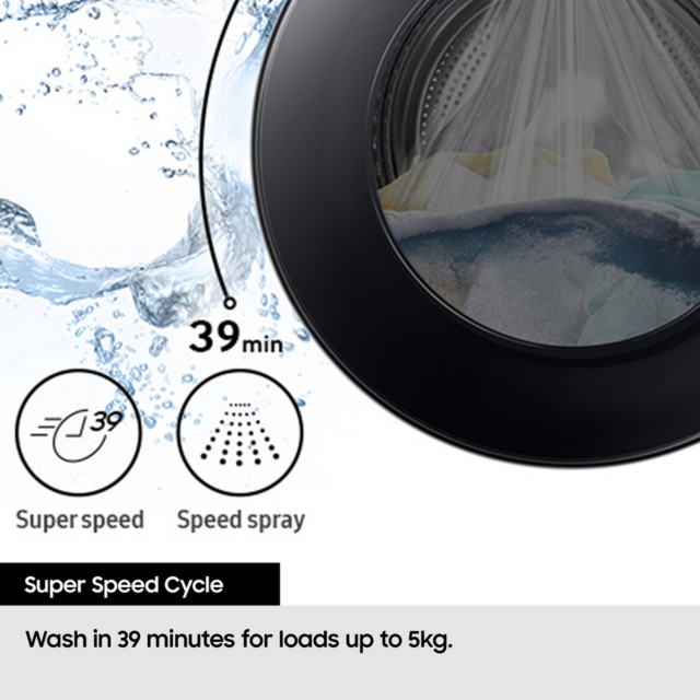 Samsung WD90HG5U34BEEU 9kg/6kg 1400 Spin Washer Dryer - White