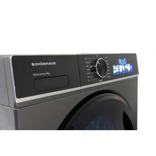 Schonhaus TDSHF018A3G 8Kg Heat Pump Tumble Dryer - Graphite