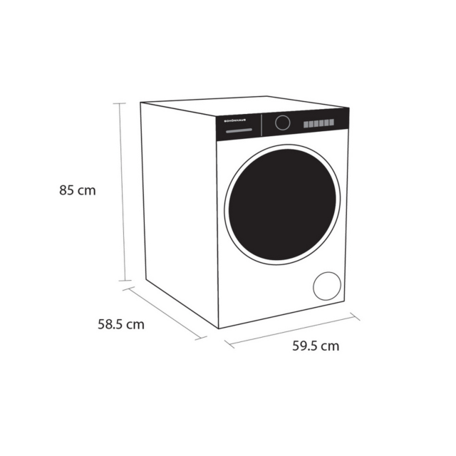 Schonhaus WMSF011014AW 10Kg Washing Machine - White