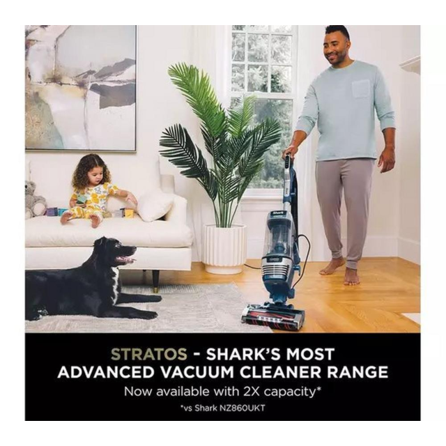 Shark AZ3000UKT Shark Stratos Xl Anti Hair Wrap Plus Anti-Odour Upright Vacuum - Navy Blue
