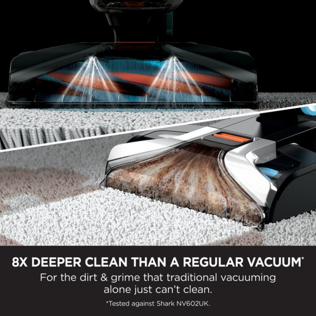 Shark EX200UK Carpetxpert Deep Carpet Cleaner With Built-In Stainstriker - Rotator White