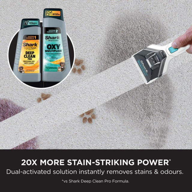 Shark EX200UK Carpetxpert Deep Carpet Cleaner With Built-In Stainstriker - Rotator White