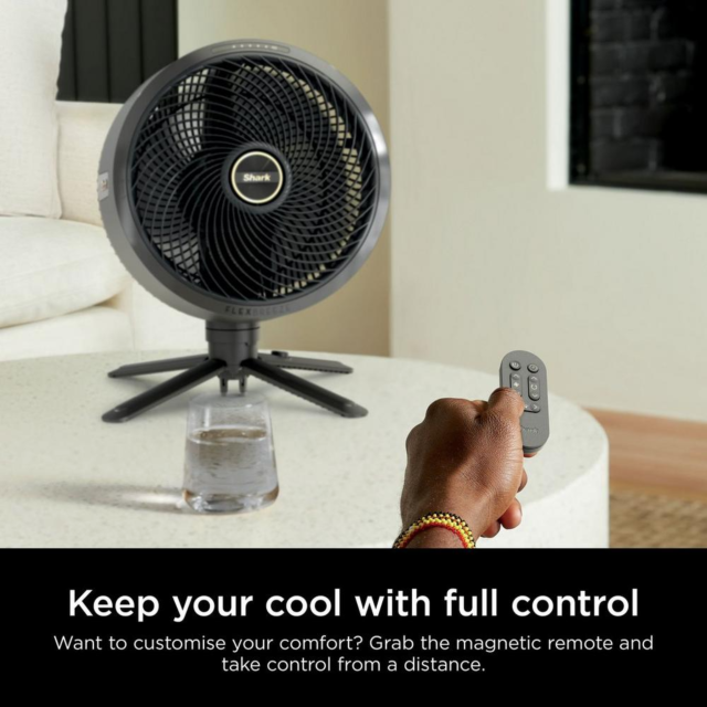 Shark FA220UK Flexbreeze High-Velocity Hybrid Cordless & Corded Fan - Black
