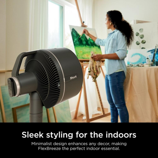 Shark FA220UK Flexbreeze High-Velocity Hybrid Cordless & Corded Fan - Black
