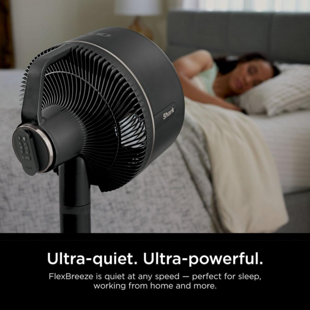 Shark FA220UK Flexbreeze High-Velocity Hybrid Cordless & Corded Fan - Black