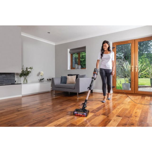 Shark HZ500UKT Anti Hair Wrap Corded Stick Vacuum Cleaner With Flexology + Truepet - Rose Gold