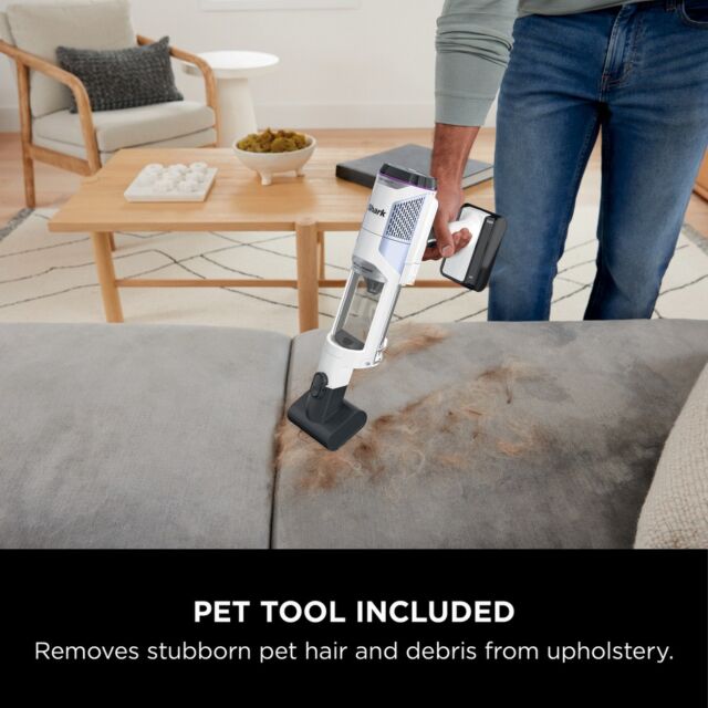 Shark IW4621UKT Detect Clean + Empty Cordless Pet Vacuum Cleaner - 60 Minutes Run Time - White