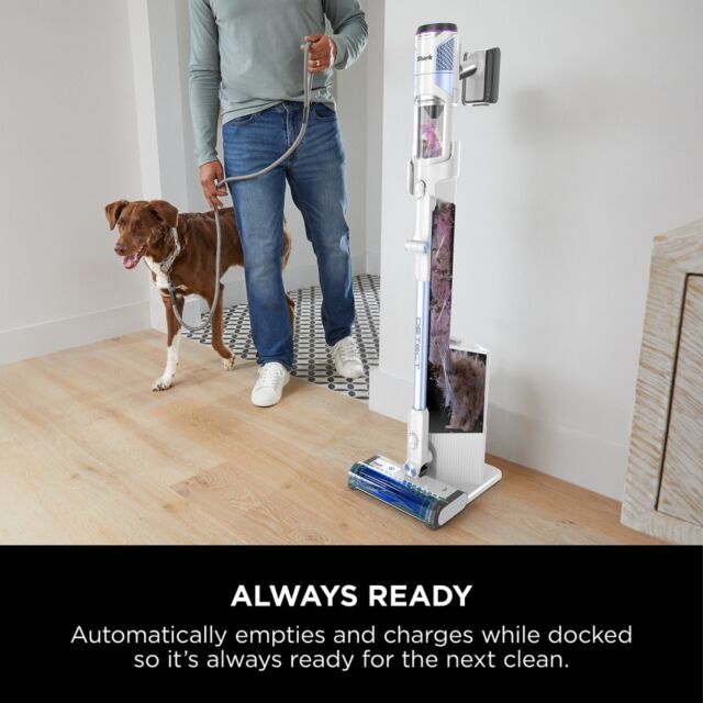 Shark IW4621UKT Detect Clean + Empty Cordless Pet Vacuum Cleaner - 60 Minutes Run Time - White
