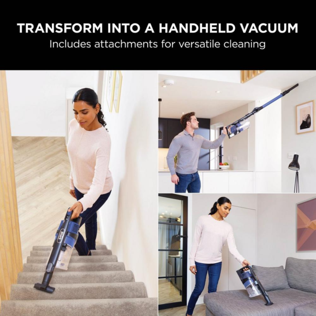 Shark IZ202UK Cordless Stick Vacuum Cleaner - 40 Minutes Run Time - Blue