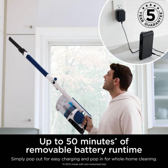 Shark IZ380UK PowerPro Cordless Stick Vacuum Cleaner - 60 Minutes Run Time - Navy Metallic