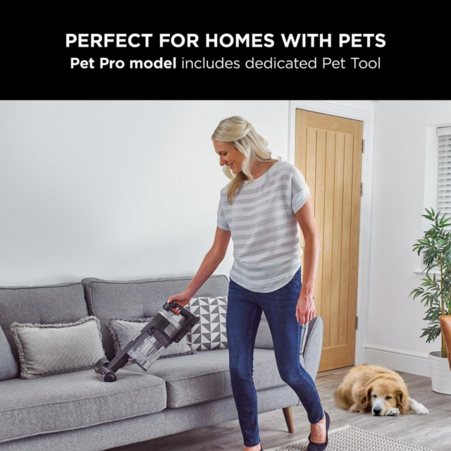 Shark IZ420UKT Stratos Cordless Stick Vacuum Cleaner - 120 Minutes Run Time - Silver