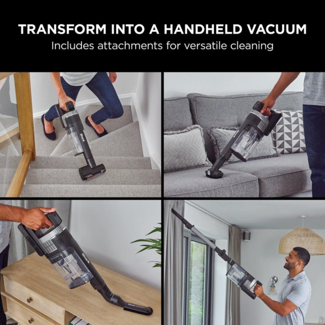 Shark IZ420UKT Stratos Cordless Stick Vacuum Cleaner - 120 Minutes Run Time - Silver