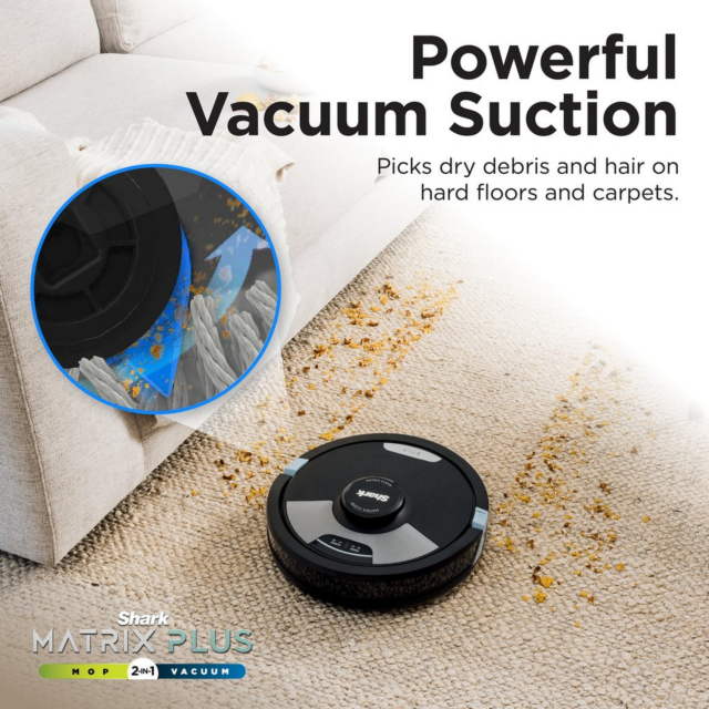 Shark RV2620WAUK Robot Vacuum Cleaner - Black