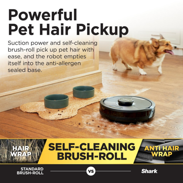 Shark RV2620WAUK Robot Vacuum Cleaner - Black