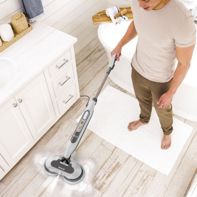 Shark S8201UK Steam + Scrub Automatic Steam Mop With Steam Blaster - White