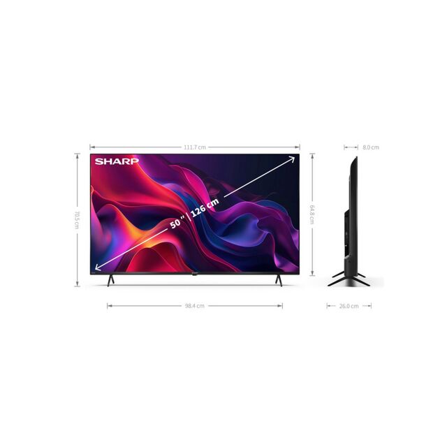 Sharp 4T-C50GK4245KB 50inch 4K UHD Frameless Smart TiVo TV